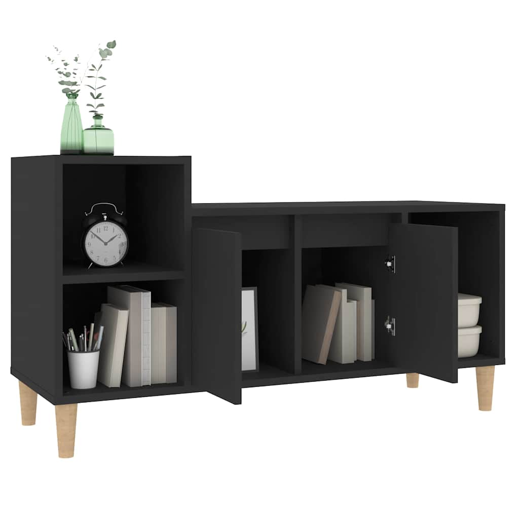 TV Cabinet Black 100x35x55 cm Engineered Wood