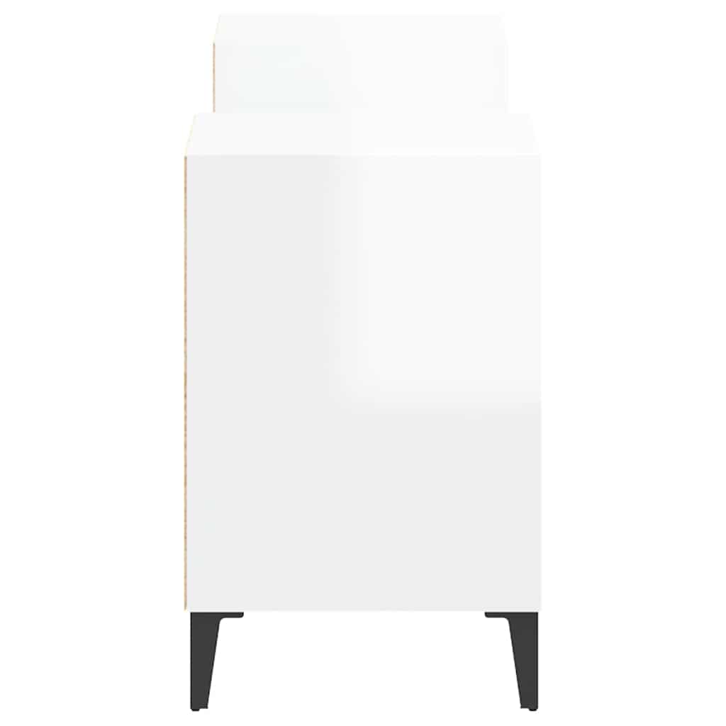 TV Cabinet High Gloss White 160x35x55 cm Engineered Wood