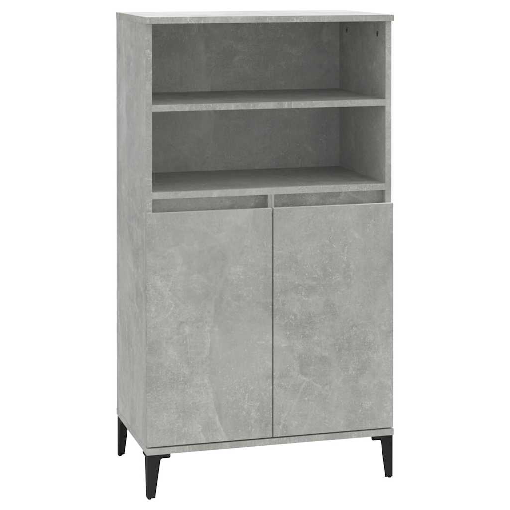 Highboard Concrete Grey 60 x 36 x 110 cm Engineered Wood