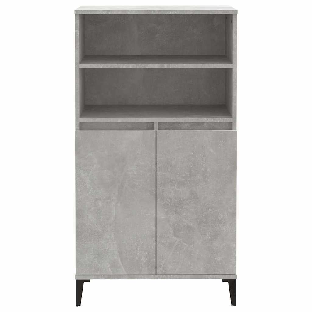 Highboard Concrete Grey 60 x 36 x 110 cm Engineered Wood