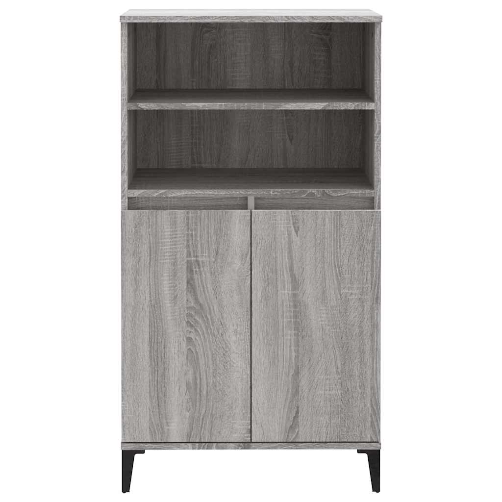 Highboard Grey Sonoma 60 x 36 x 110 cm Engineered Wood