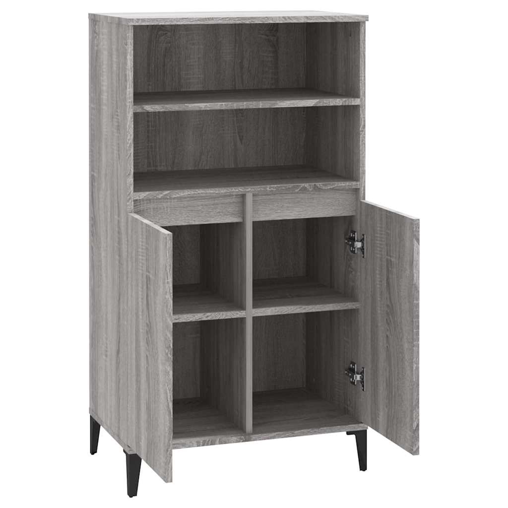 Highboard Grey Sonoma 60 x 36 x 110 cm Engineered Wood