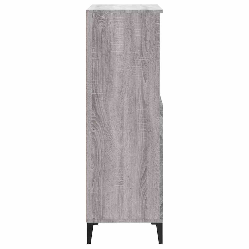 Highboard Grey Sonoma 60 x 36 x 110 cm Engineered Wood