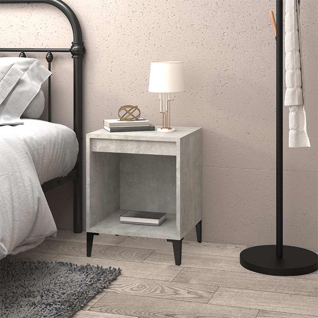 Bedside Cabinet Concrete Grey 40x35x50 cm