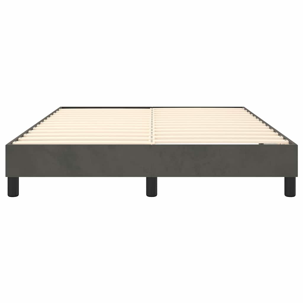 Box Spring Bed Frame Dark Grey Full Velvet