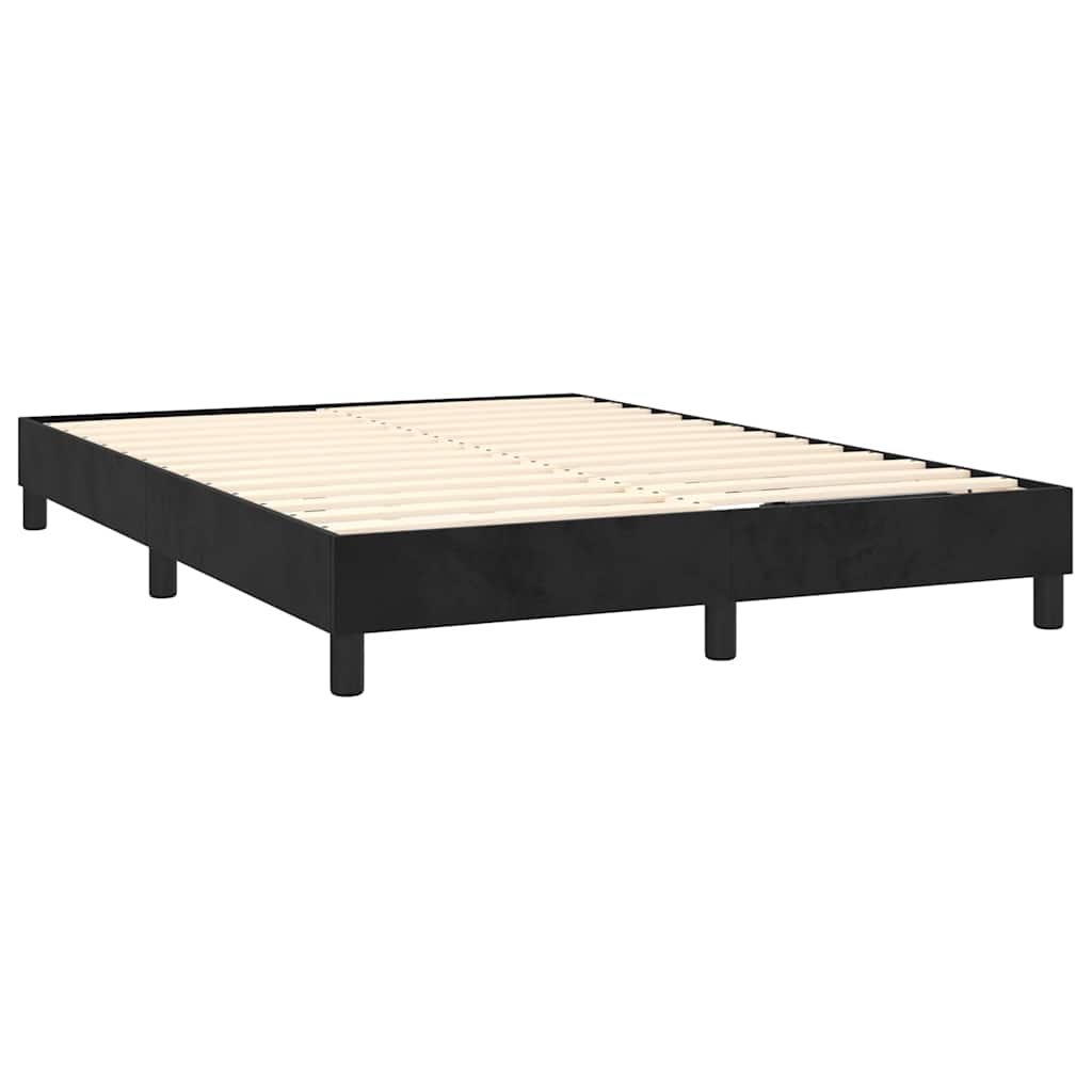 Box Spring Bed Frame Black Full Velvet