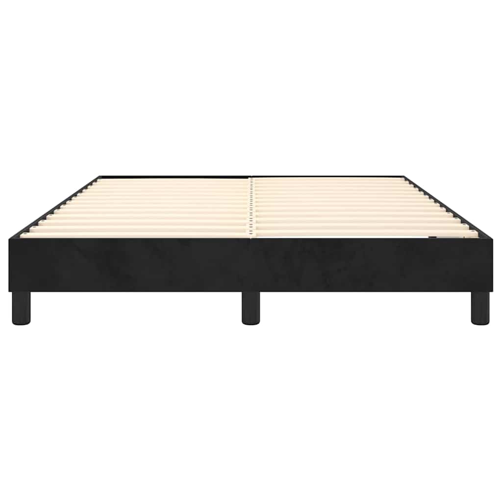 Box Spring Bed Frame Black Full Velvet
