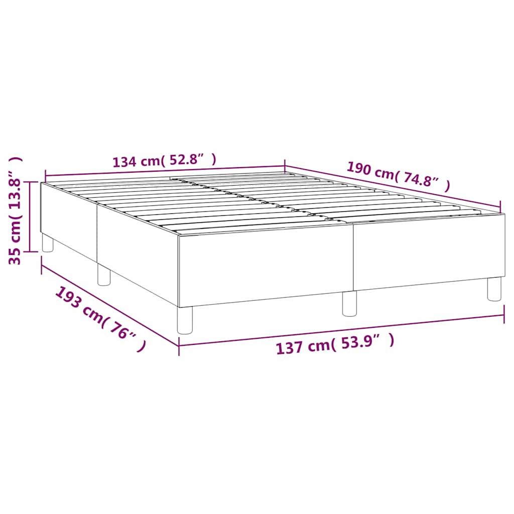 Box Spring Bed Frame Black Faux Leather