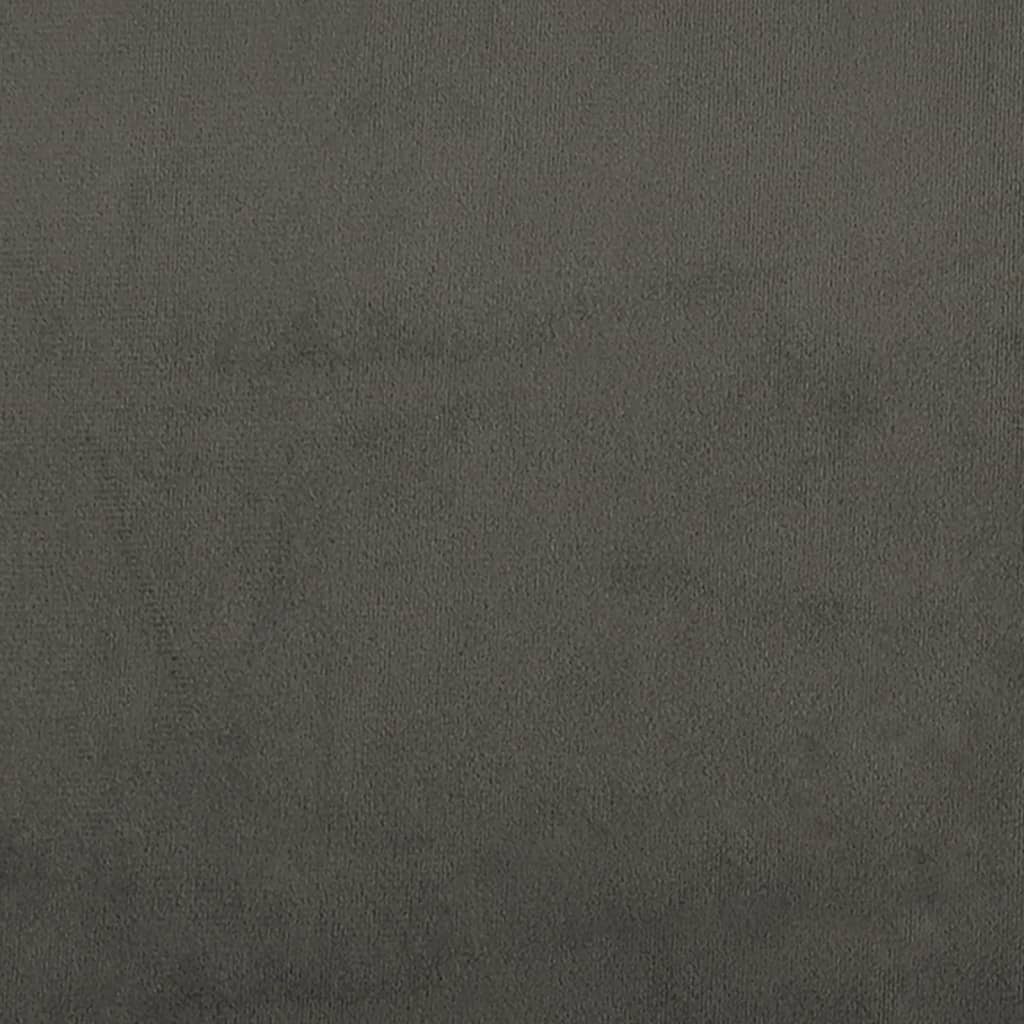 Box Spring Bed Frame Dark Grey Queen Velvet
