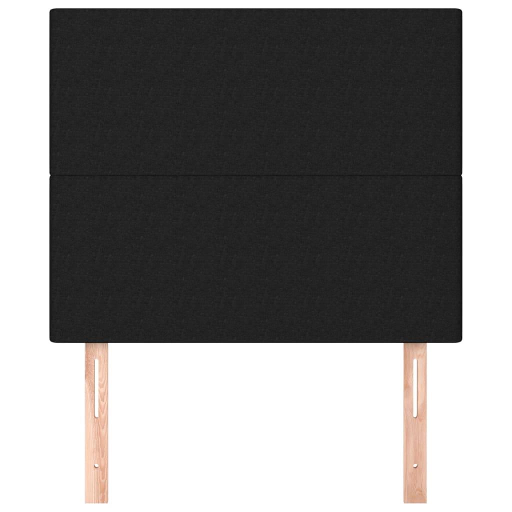 Headboard Black 80x5x118/128 cm Fabric