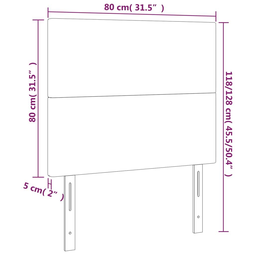 Headboard Black 80x5x118/128 cm Fabric