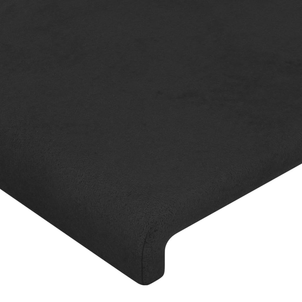 Headboard Black 100x5x118/128 cm Velvet