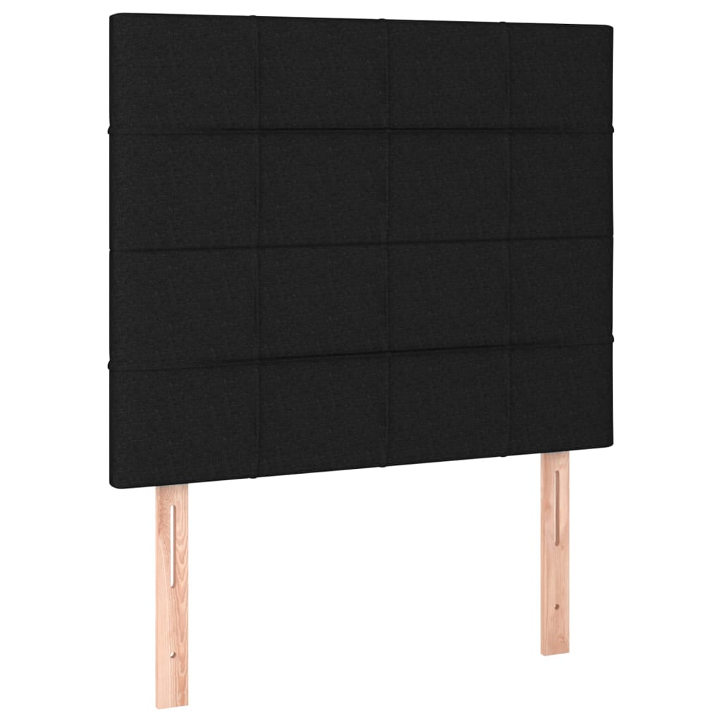 Headboard Black 80x5x118/128 cm Fabric
