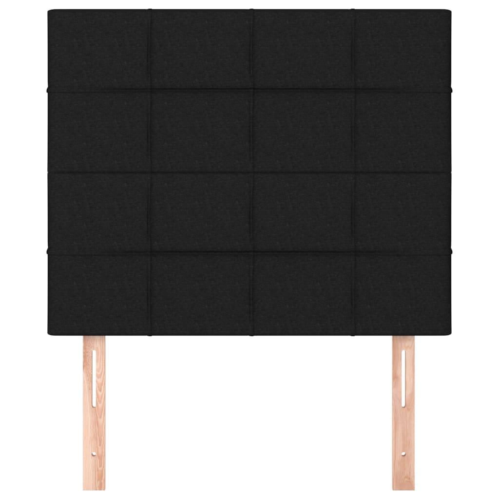 Headboard Black 100x5x118/128 cm Fabric