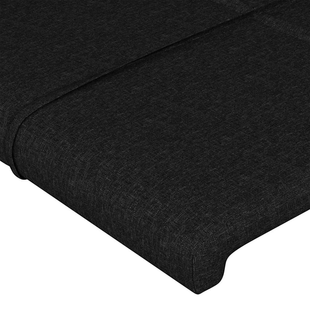 Headboard Black 200x5x118/128 cm Fabric