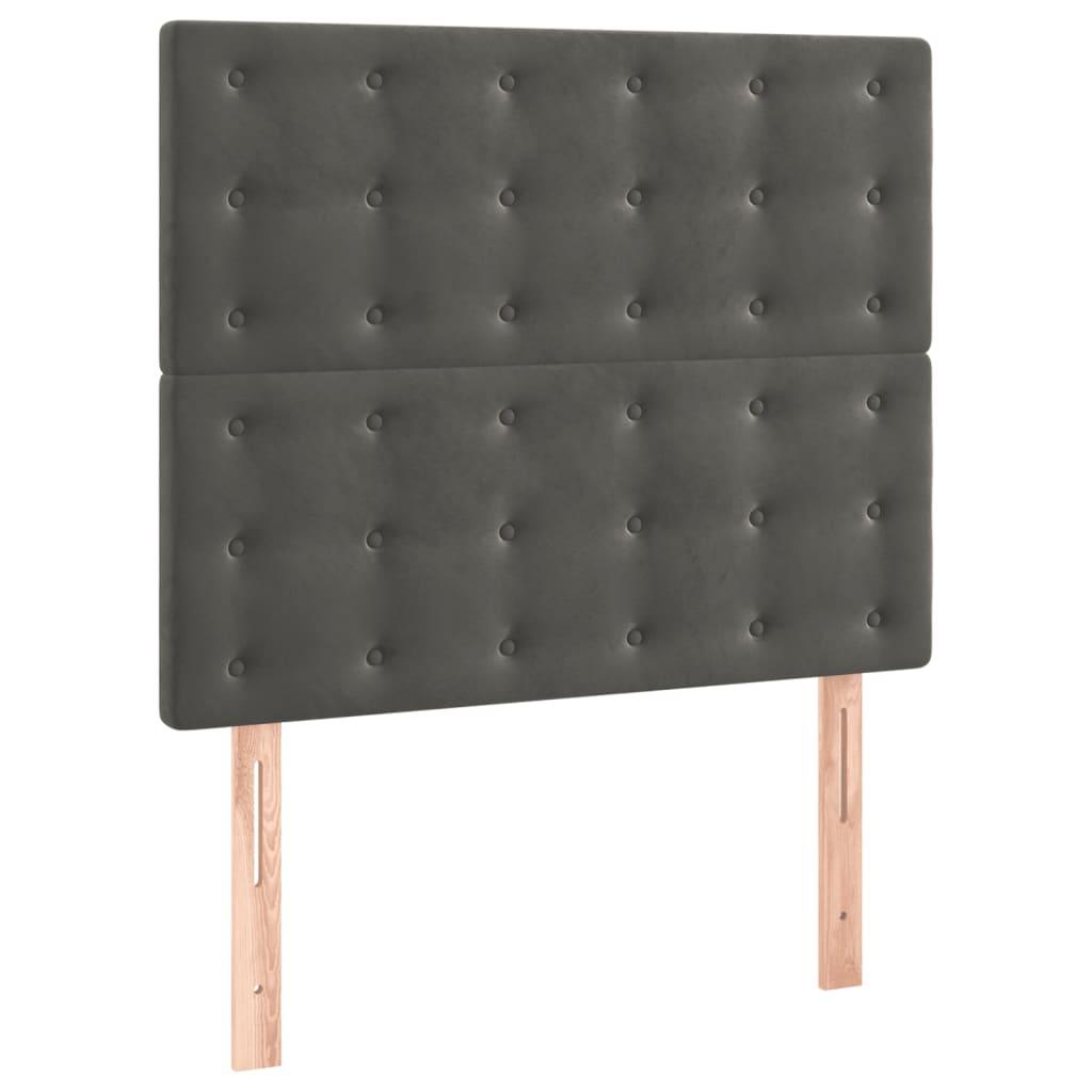 Headboard Dark Grey 80x5x118/128 cm Velvet
