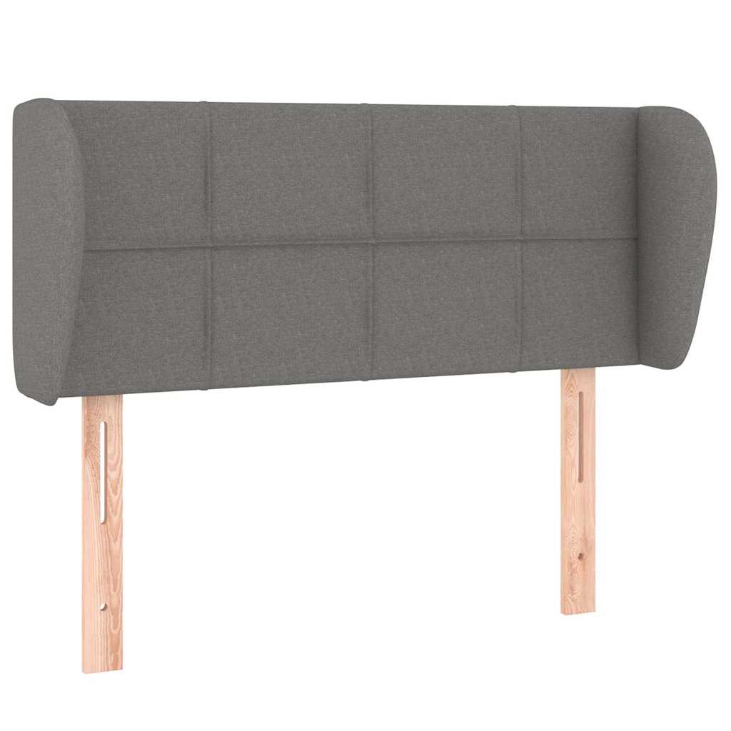 Headboard with Ears Dark Grey 103 cm Fabric