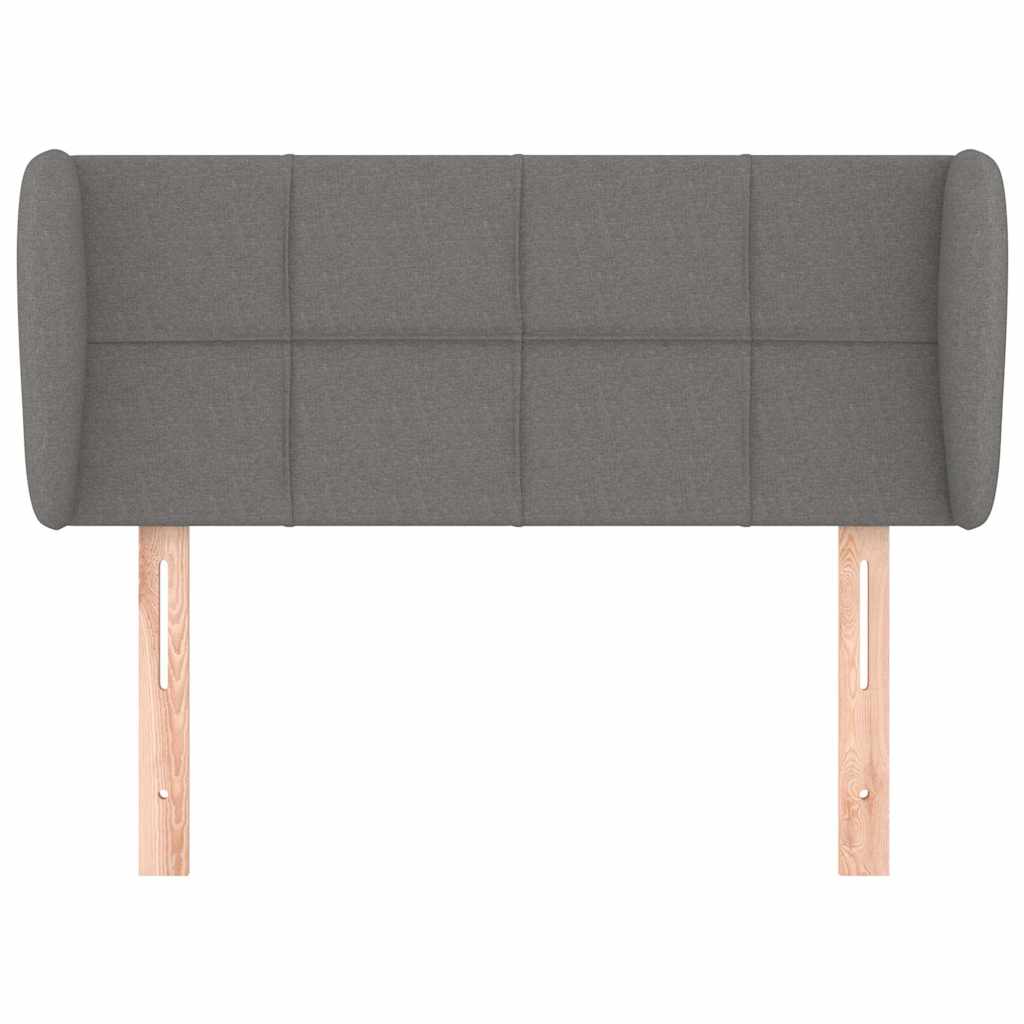 Headboard with Ears Dark Grey 103 cm Fabric