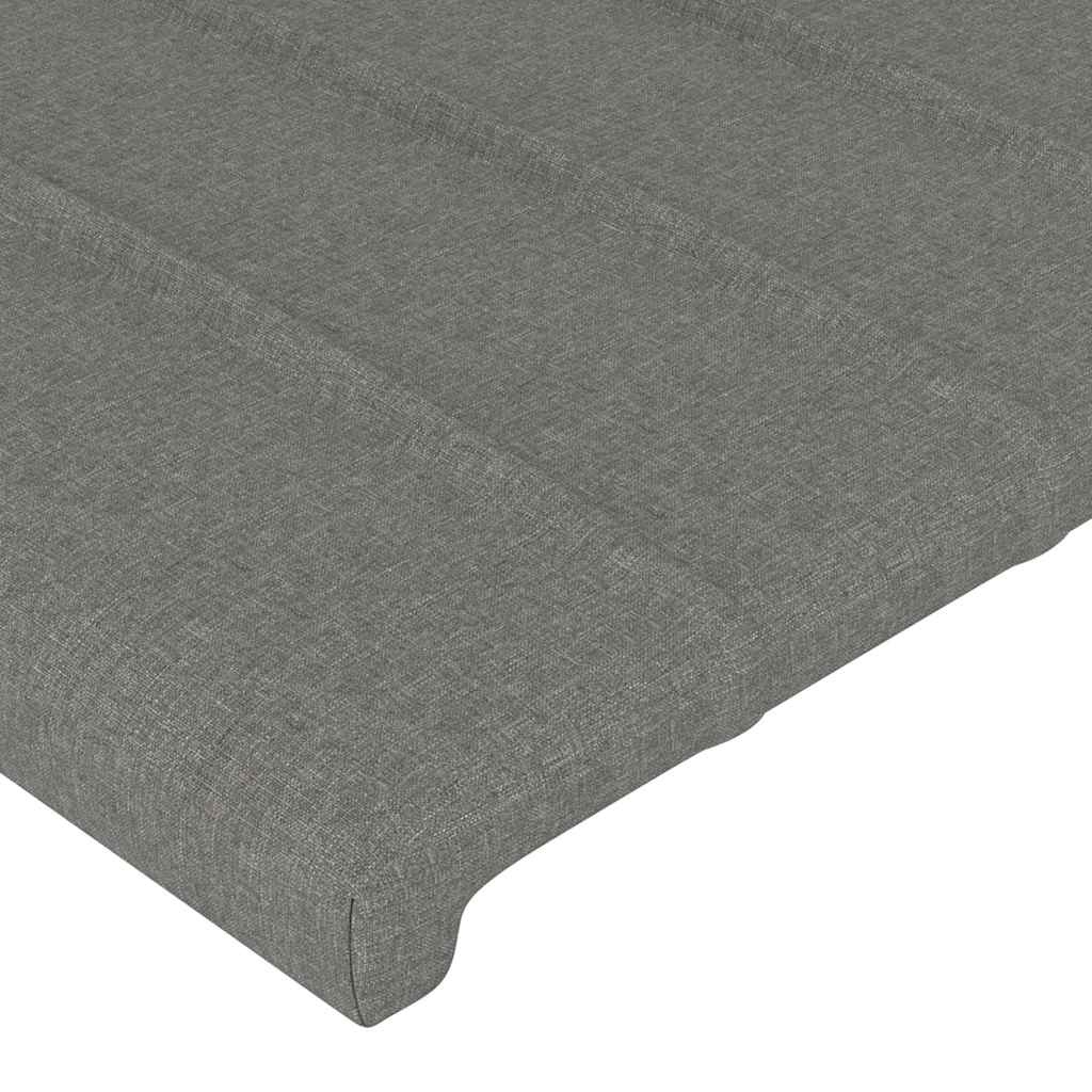 Headboard with Ears Dark Grey 147 cm Fabric