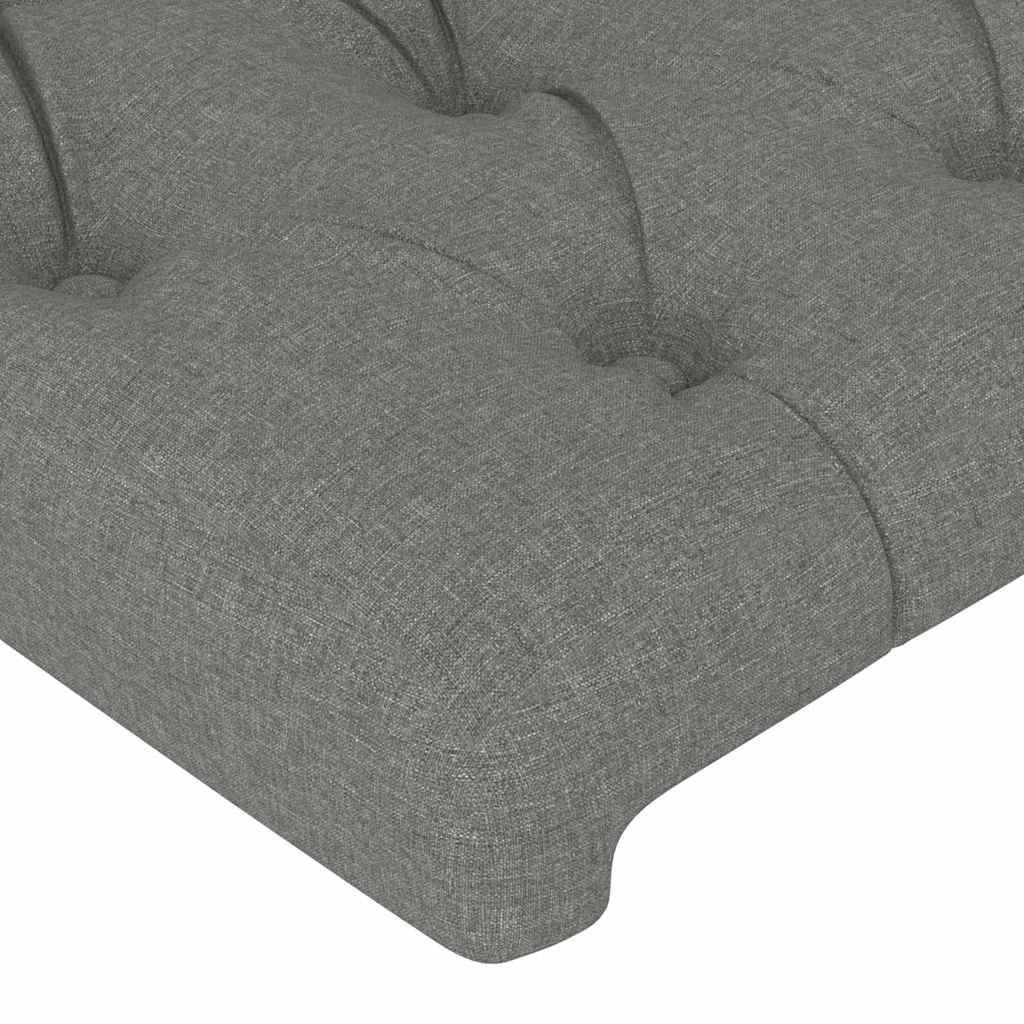 Headboard with Ears Dark Grey 163 cm Fabric