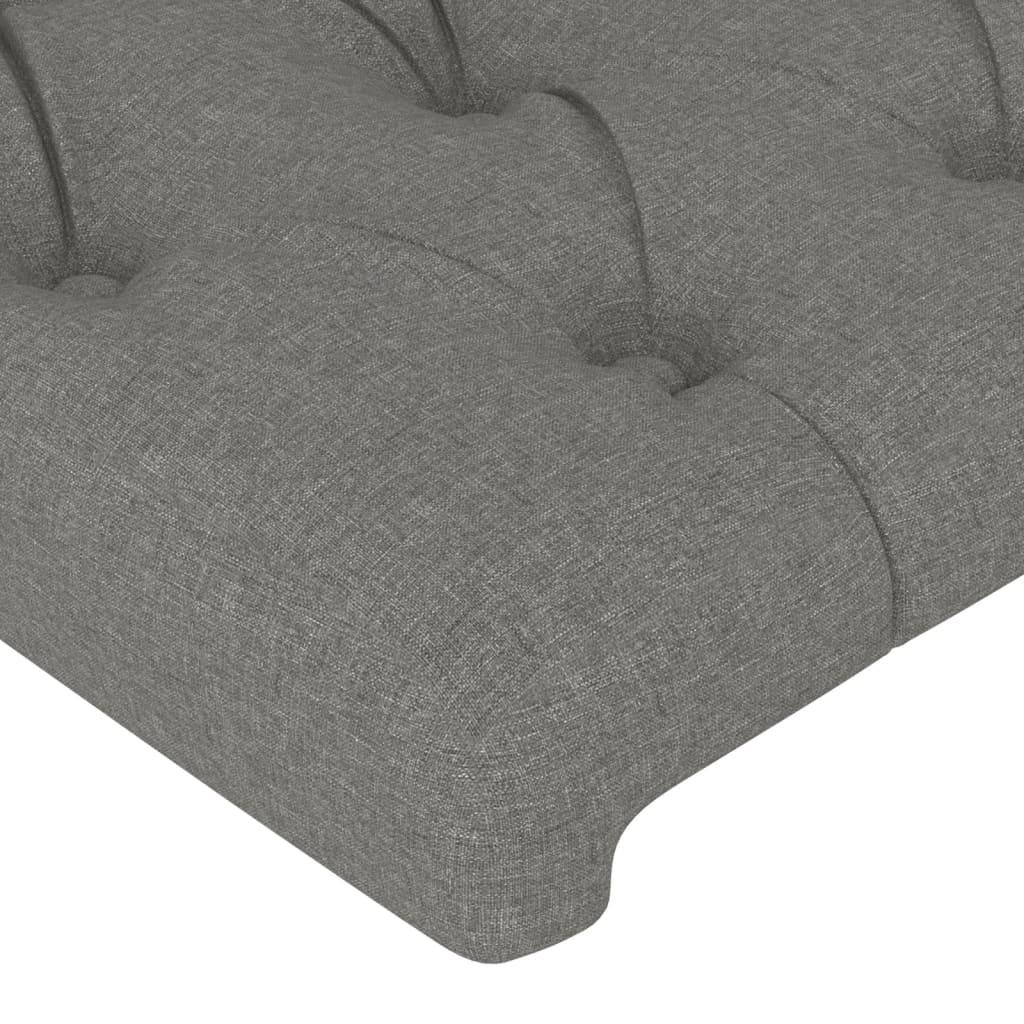 Headboard with Ears Dark Grey 103 cm Fabric