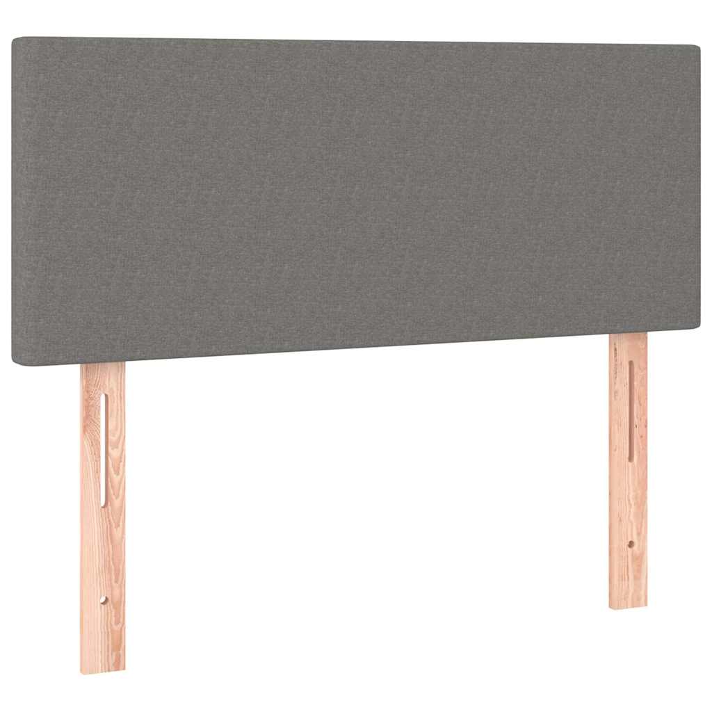 LED Headboard Dark Grey 100 cm Fabric