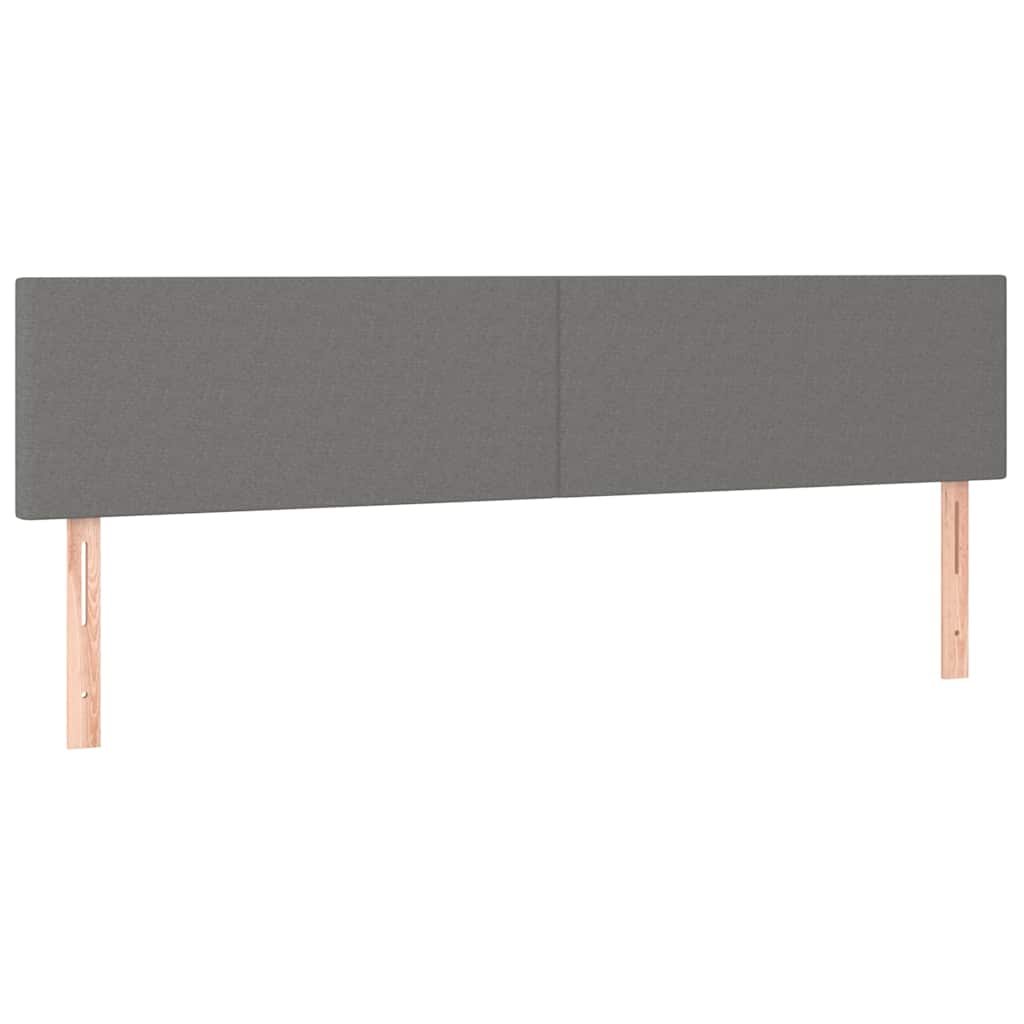 LED Headboard Dark Grey 160 cm Fabric