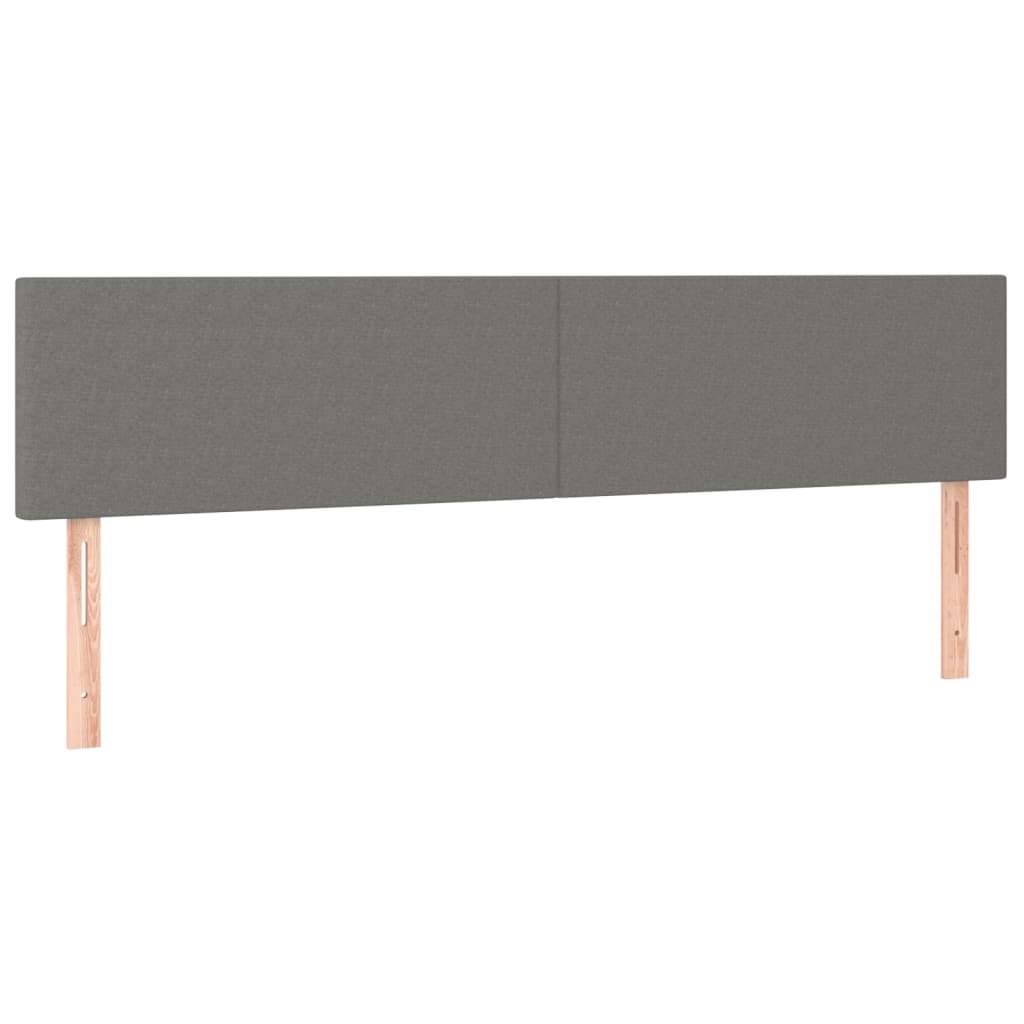 LED Headboard Dark Grey 160 cm Fabric