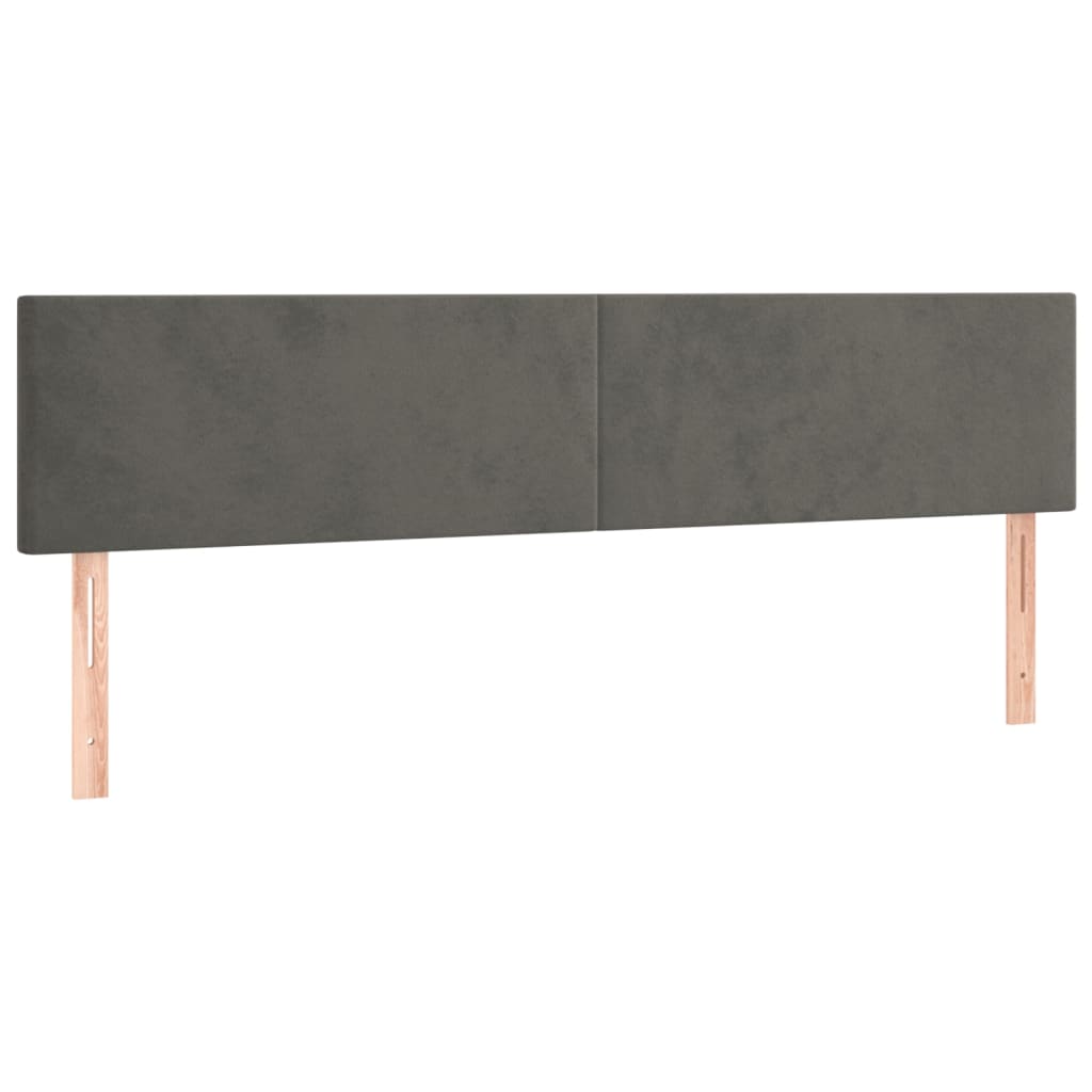 LED Headboard Dark Grey 200 cm Velvet