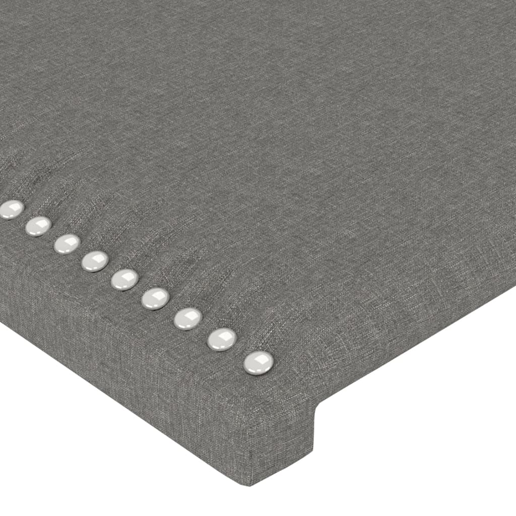 LED Headboard Dark Grey 144 cm Fabric