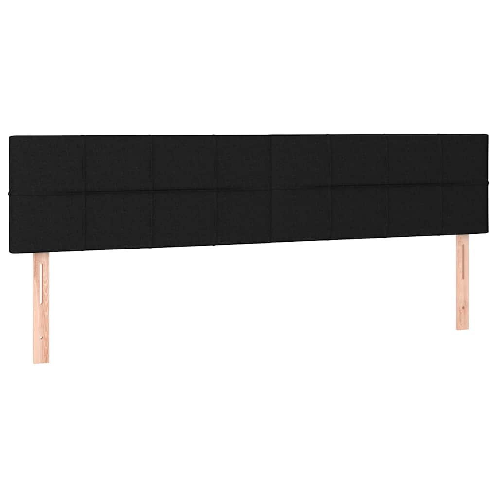 LED Headboard Black 160 cm Fabric