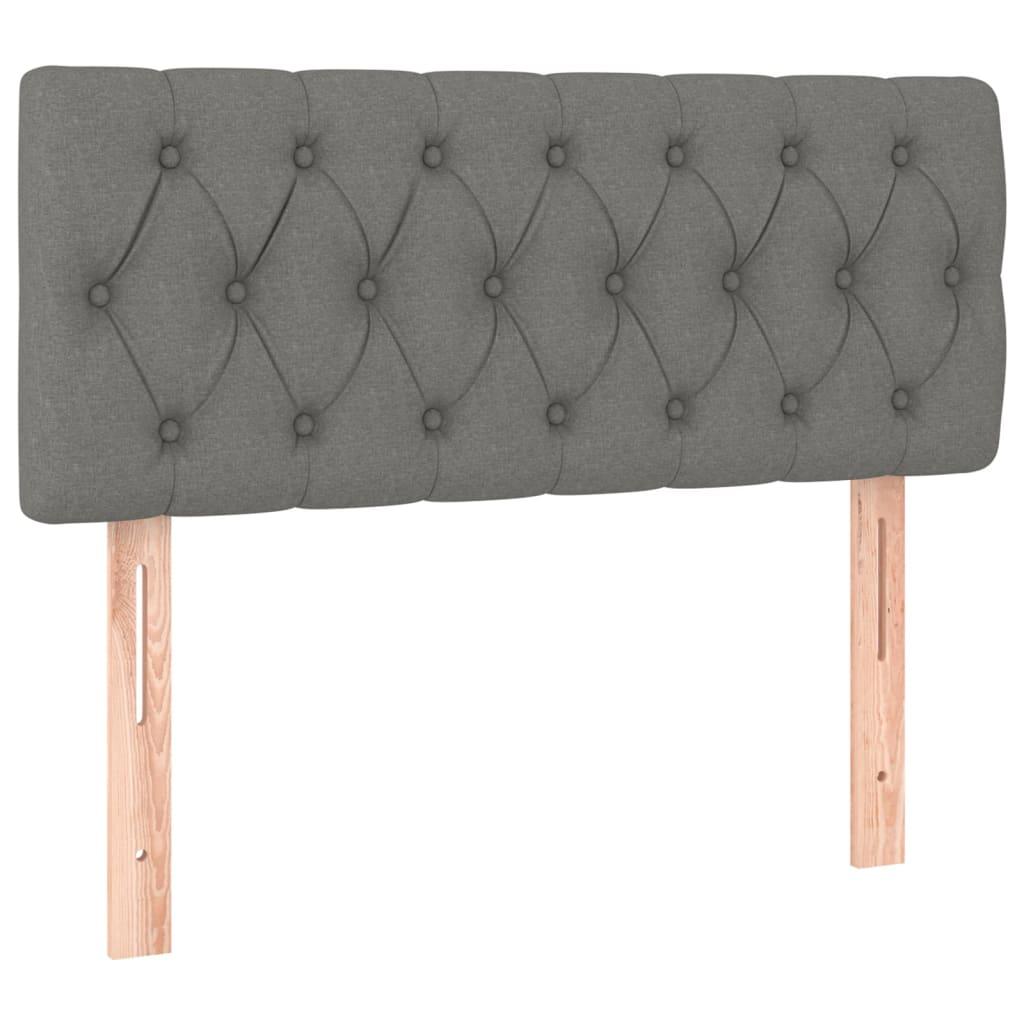 LED Headboard Dark Grey 100 cm Fabric