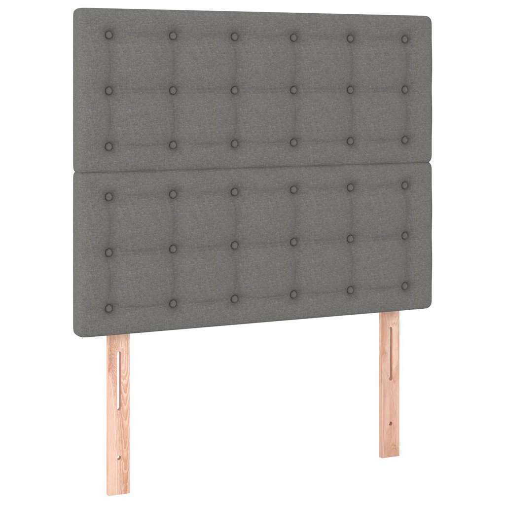 LED Headboard Dark Grey 100 cm Fabric