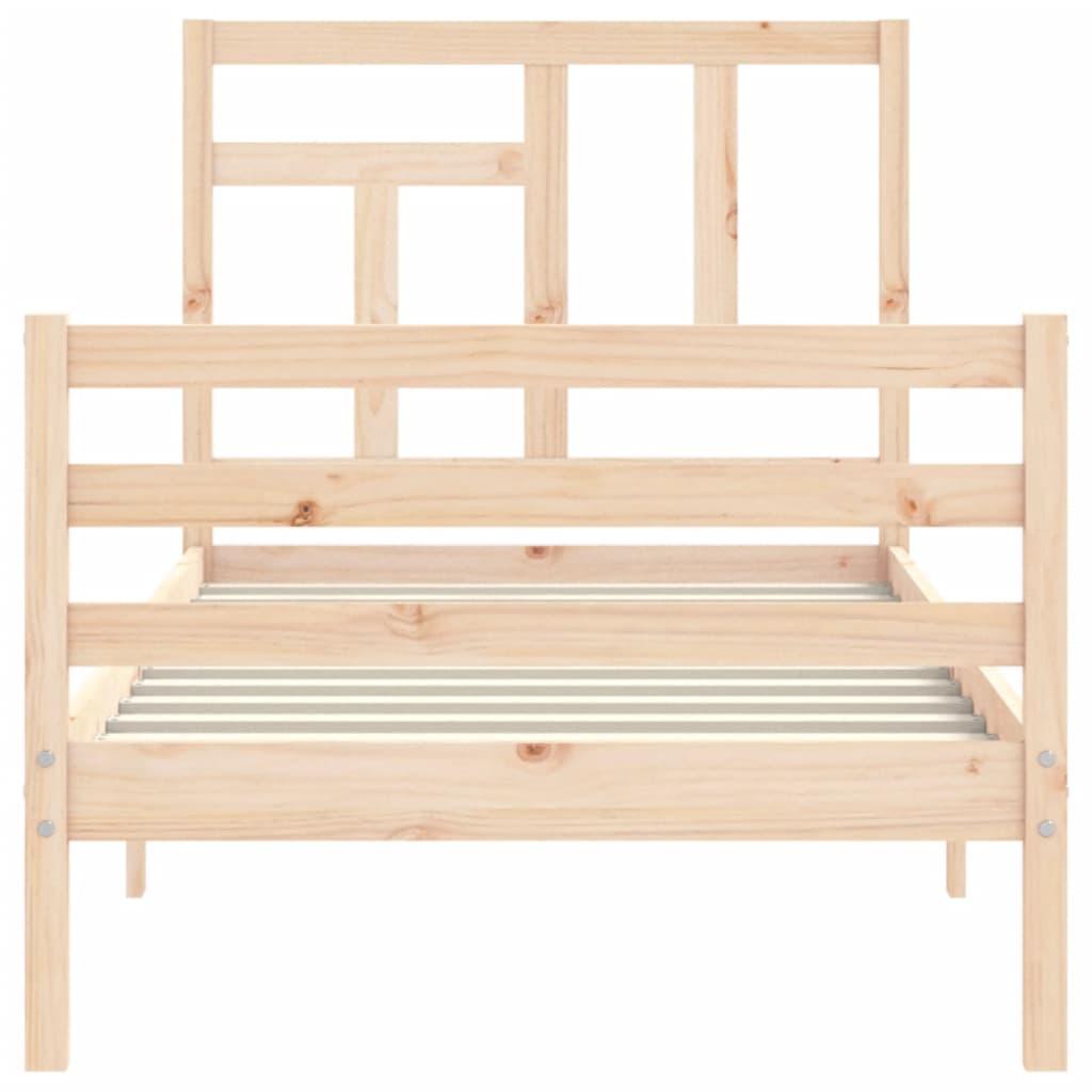Bed Frame without Mattress 90x190 cm Solid Wood
