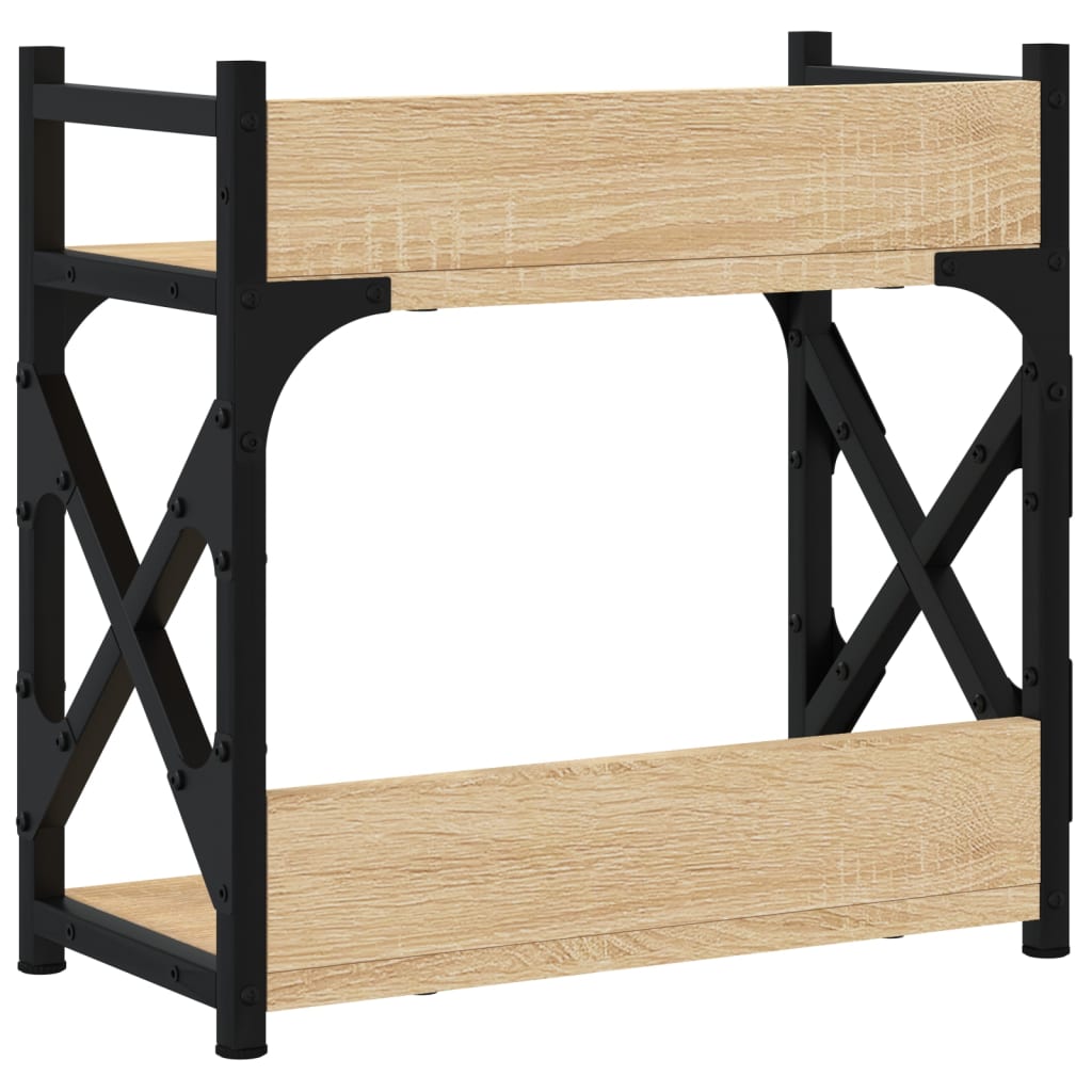 Printer Stand 2-Tier Sonoma Oak 40x20x40 cm Engineered Wood