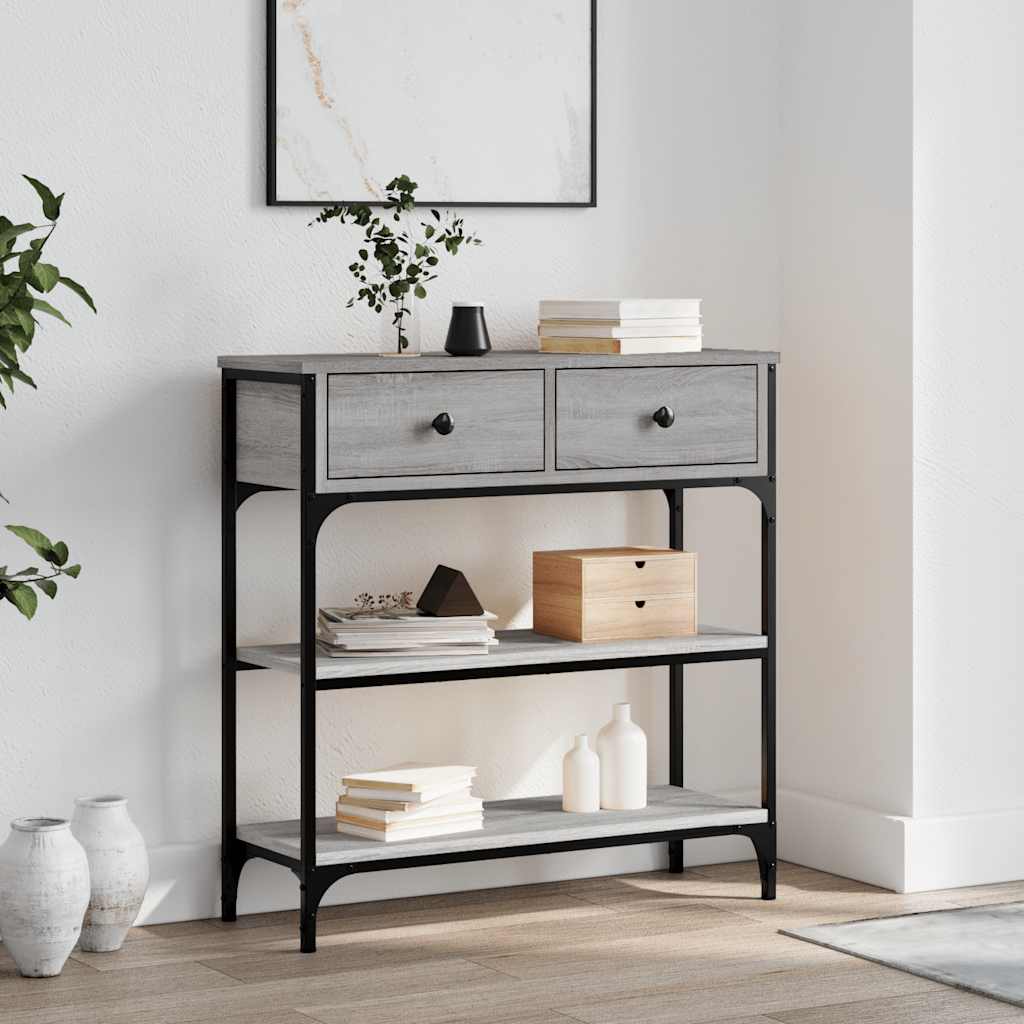 Console Table Grey Sonoma 72.5x25x75 cm Engineered Wood
