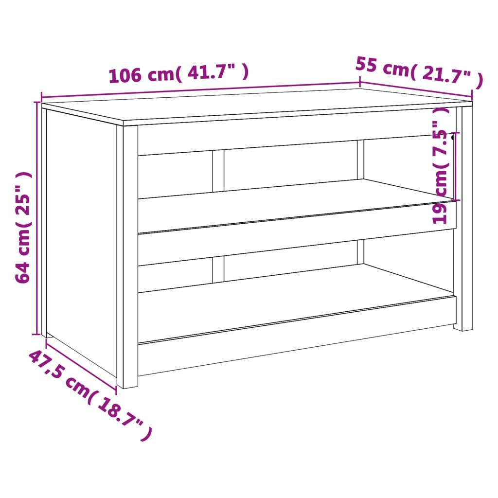 Outdoor Kitchen Cabinet MEPPEL White 106x55x64 cm Solid Wood Pine