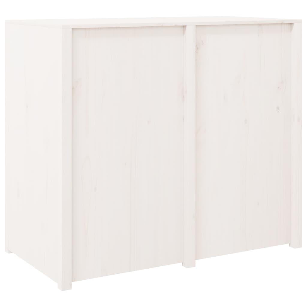 Outdoor Kitchen Cabinet MEPPEL White 106x55x92 cm Solid Wood Pine