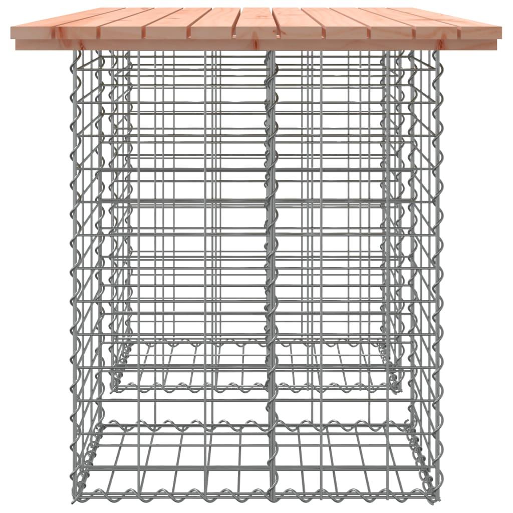 Garden Table Gabion Design 100x70x72 cm Solid Wood Douglas