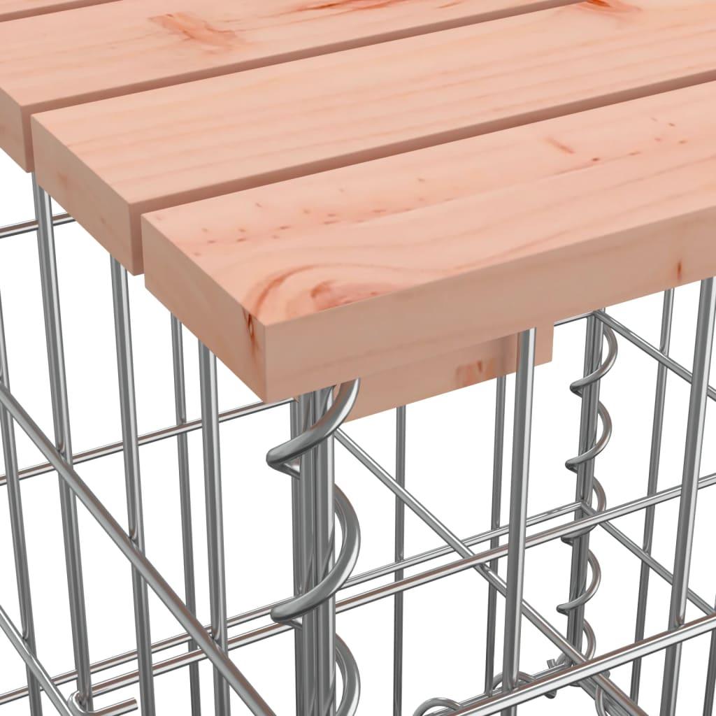 Garden Table Gabion Design 100x70x72 cm Solid Wood Douglas