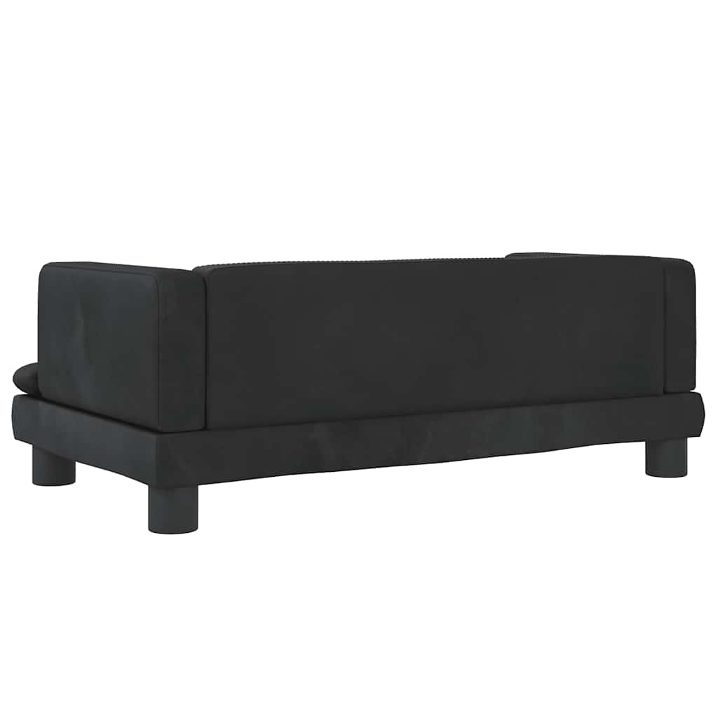 Kids Sofa Black 80x45x30 cm Velvet