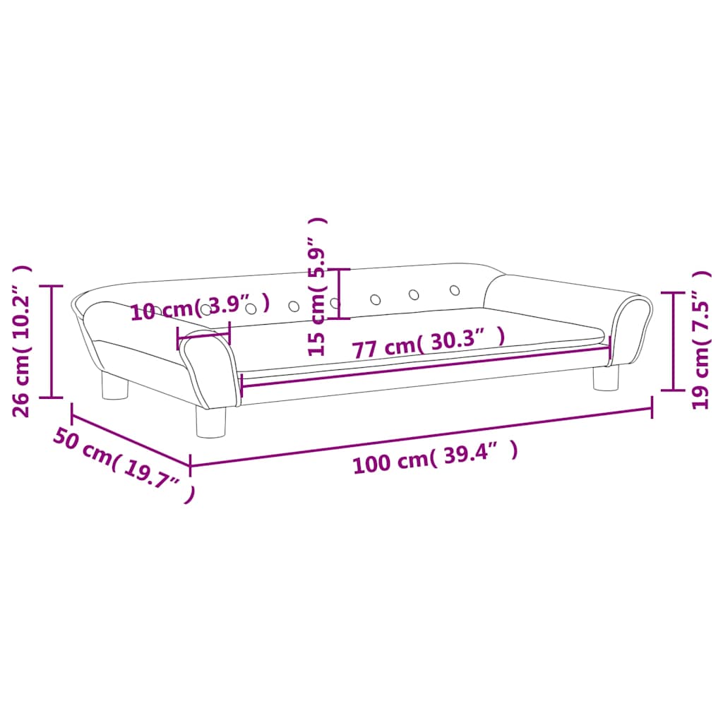 Kids Sofa Light Grey 100x50x26 cm Velvet