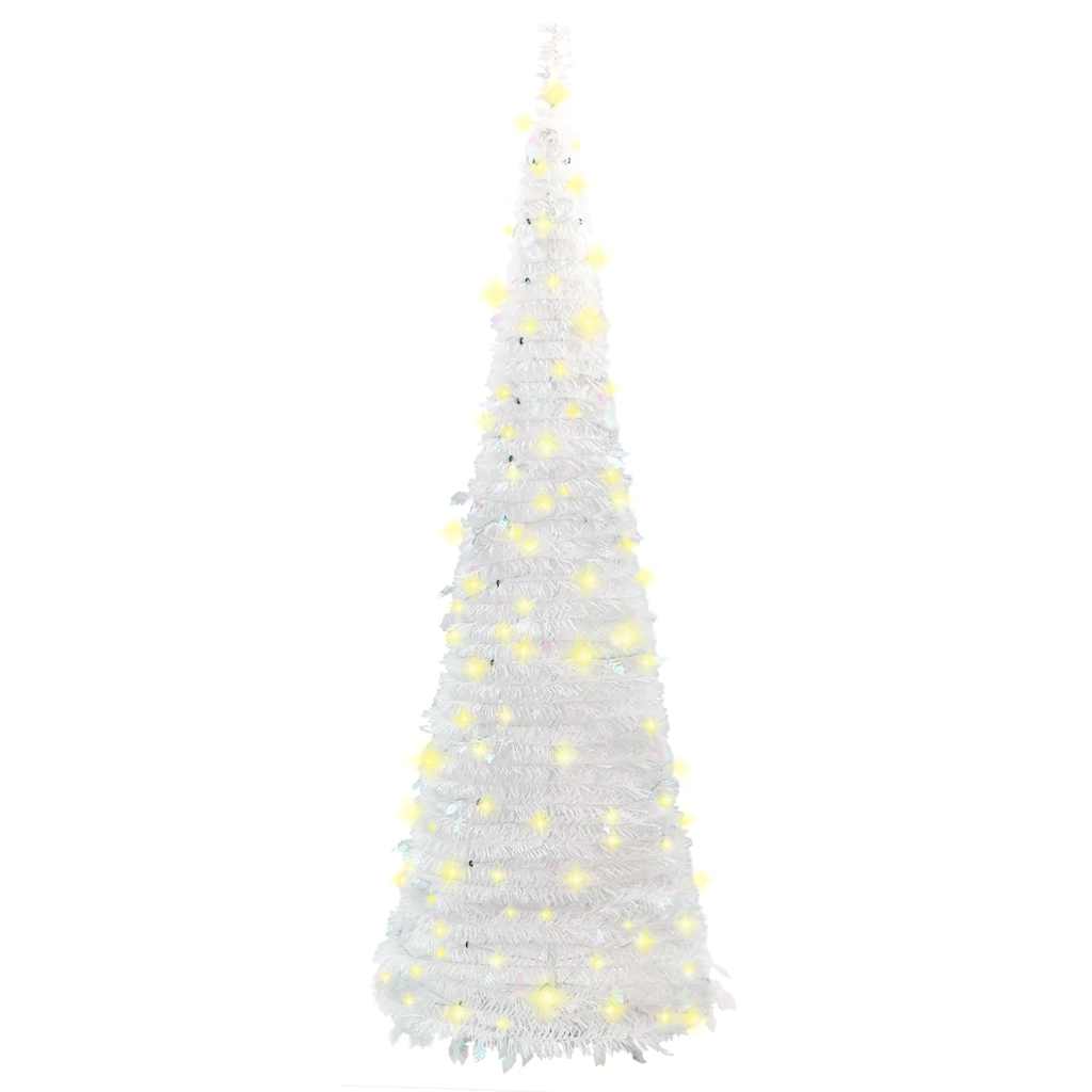 Artificial Christmas Tree Pop-up 50 LEDs White 120 cm
