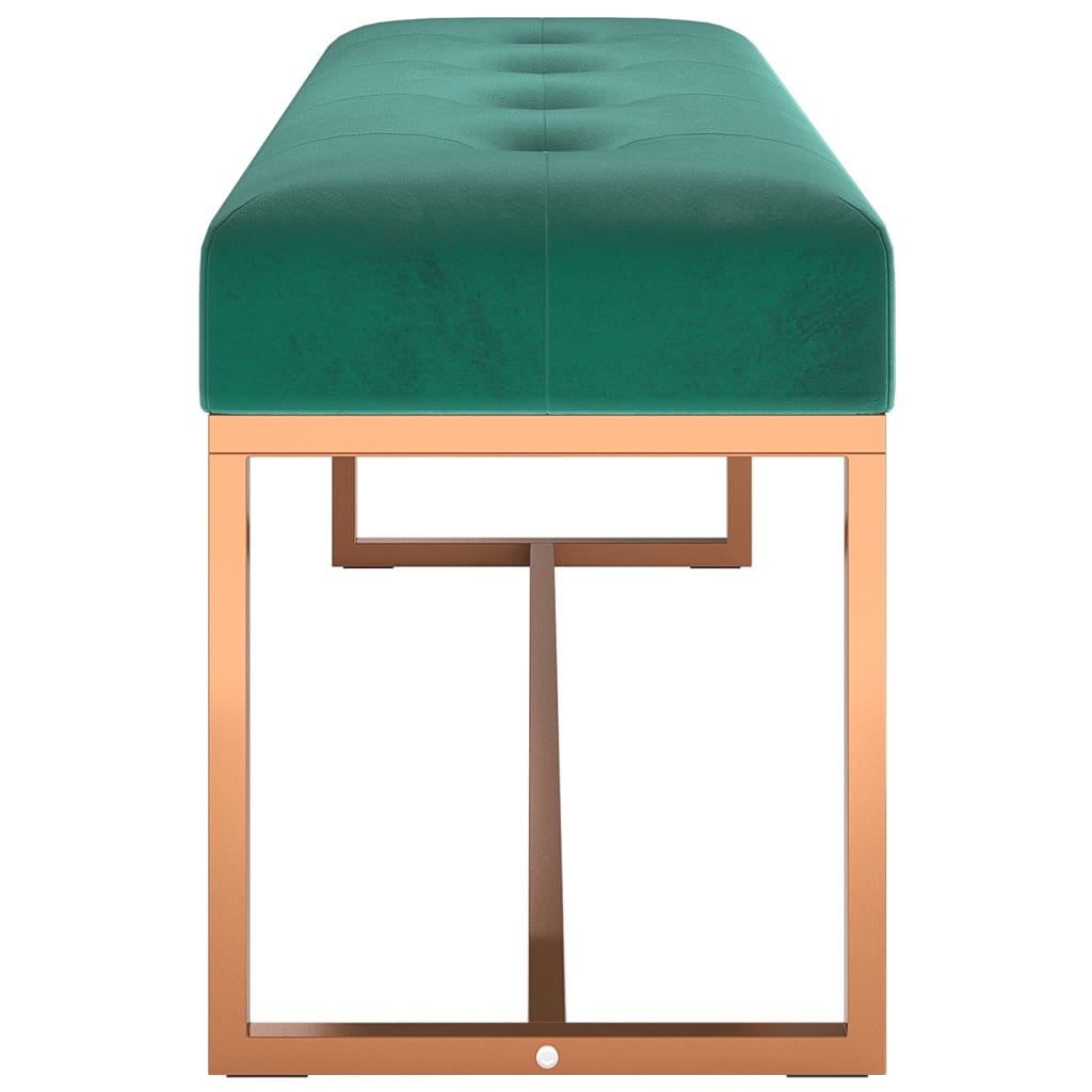 Bench Dark Green 110x36x45 cm Velvet