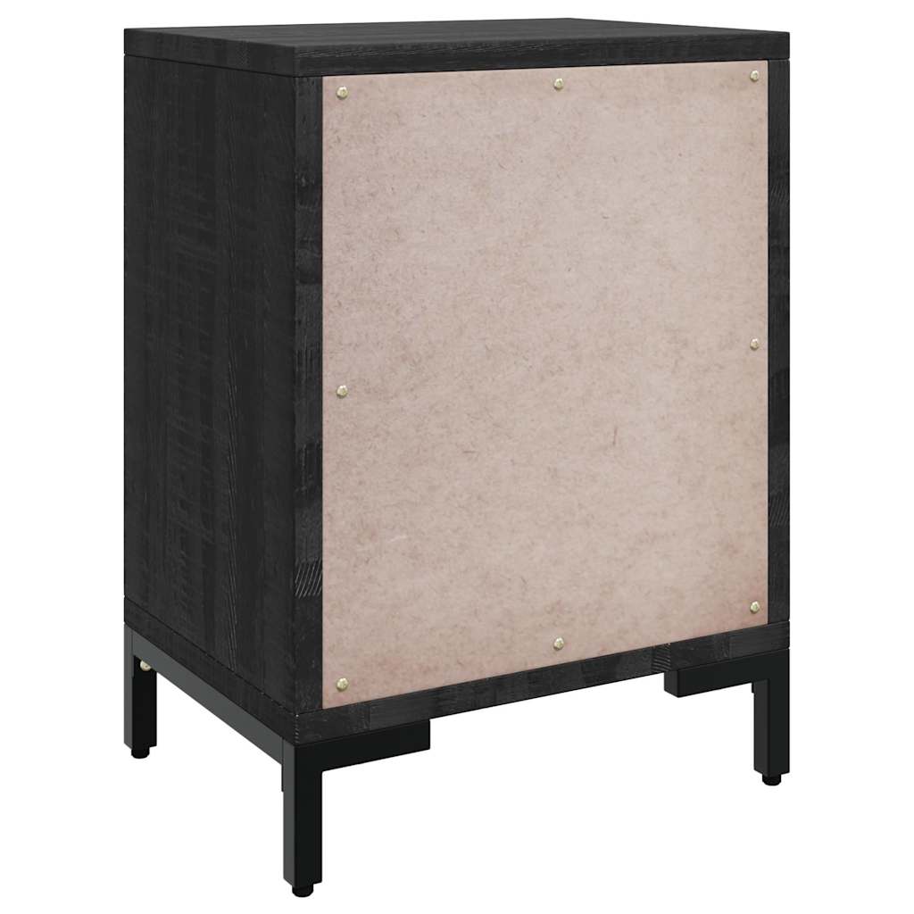 Bedside Cabinets 2 pcs Black 40x30x55 cm Solid Wood Pine