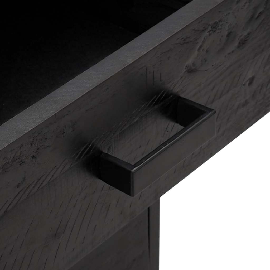 Bedside Cabinets 2 pcs Black 40x30x55 cm Solid Wood Pine