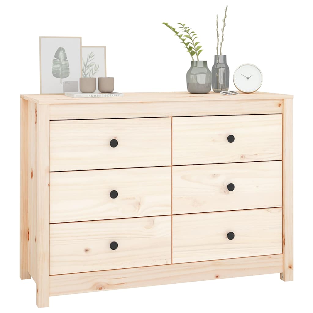 Side Cabinet 100x40x72 cm Solid Wood Pine