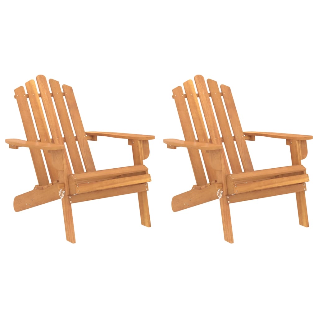 Garden Adirondack Chairs 2 pcs Solid Wood Acacia
