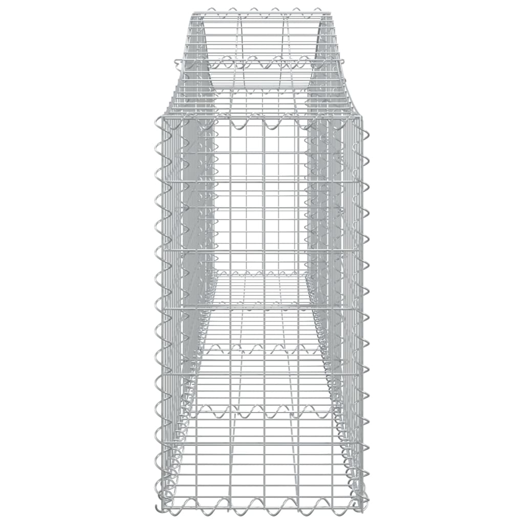 Arched Gabion Baskets 7 pcs 200x30x60/80 cm Galvanised Iron