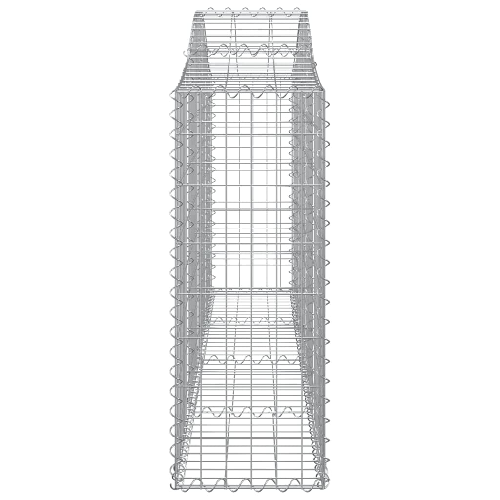 Arched Gabion Baskets 7 pcs 200x30x80/100 cm Galvanised Iron
